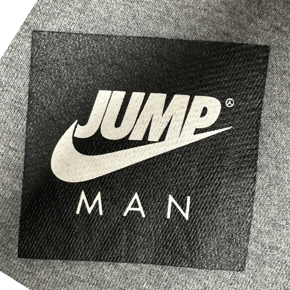 Nike Jordan Hoodie Mens Small Jumpman Air Grey Black Graphic Pullover Sweatshirt